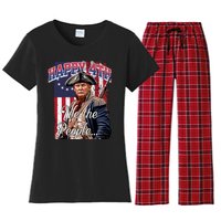 Biden 4th Of July Great Again Patriotic Trump Women's Flannel Pajama Set