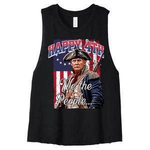 Biden 4th Of July Great Again Patriotic Trump Women's Racerback Cropped Tank