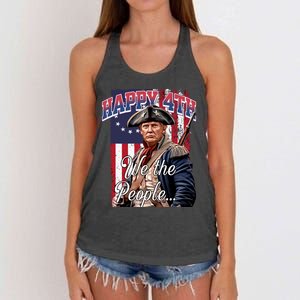 Biden 4th Of July Great Again Patriotic Trump Women's Knotted Racerback Tank