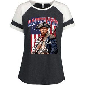 Biden 4th Of July Great Again Patriotic Trump Enza Ladies Jersey Colorblock Tee