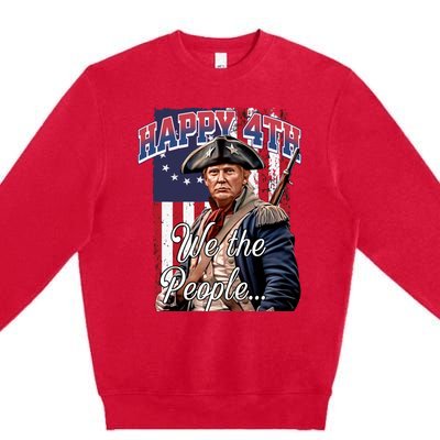 Biden 4th Of July Great Again Patriotic Trump Premium Crewneck Sweatshirt