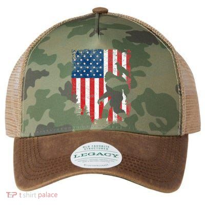 Bigfoot 4th of July Bald Eagle American USA Flag Patriotic Legacy Tie Dye Trucker Hat