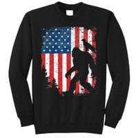 Bigfoot 4th of July Bald Eagle American USA Flag Patriotic Sweatshirt