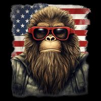 Bigfoot 4th Of July American USA Flag Patriotic Visor