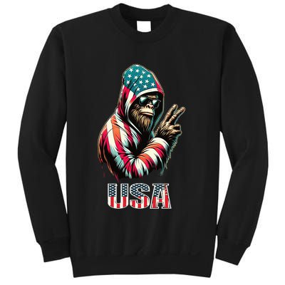 Bigfoot 4th Of July Usa Patriotic Sasquatch Sweatshirt