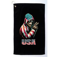 Bigfoot 4th Of July Usa Patriotic Sasquatch Golf Towel