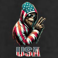 Bigfoot 4th Of July Usa Patriotic Sasquatch Golf Towel