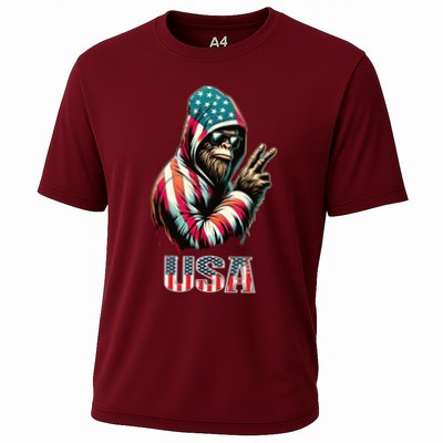 Bigfoot 4th Of July Usa Patriotic Sasquatch Performance Shirt