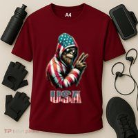 Bigfoot 4th Of July Usa Patriotic Sasquatch Performance Shirt