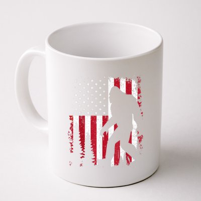 Bigfoot 4th Of July American Usa Flag Patriotic Coffee Mug