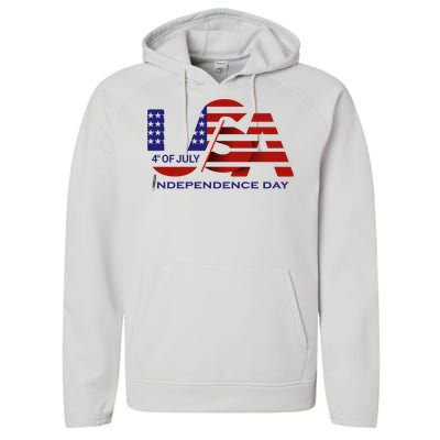 Beautiful 4th Of July Independence Day Performance Fleece Hoodie