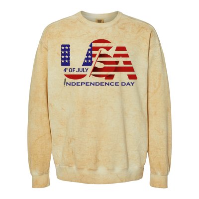 Beautiful 4th Of July Independence Day Colorblast Crewneck Sweatshirt