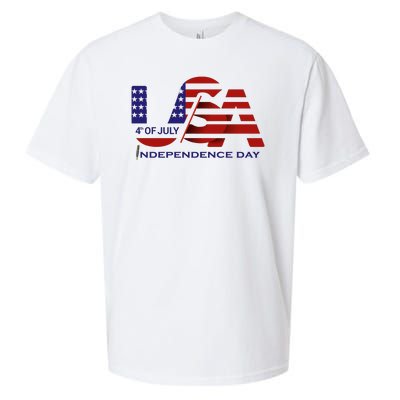 Beautiful 4th Of July Independence Day Sueded Cloud Jersey T-Shirt