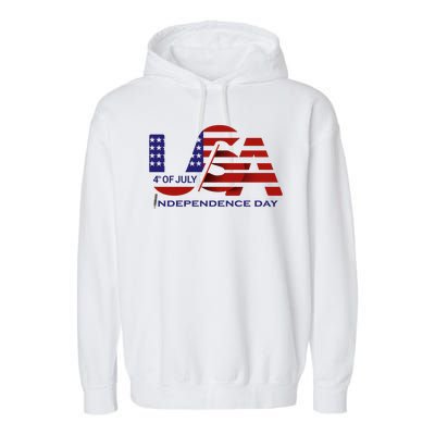 Beautiful 4th Of July Independence Day Garment-Dyed Fleece Hoodie