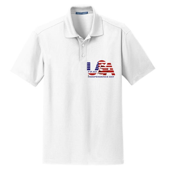 Beautiful 4th Of July Independence Day Dry Zone Grid Polo