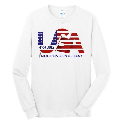 Beautiful 4th Of July Independence Day Tall Long Sleeve T-Shirt