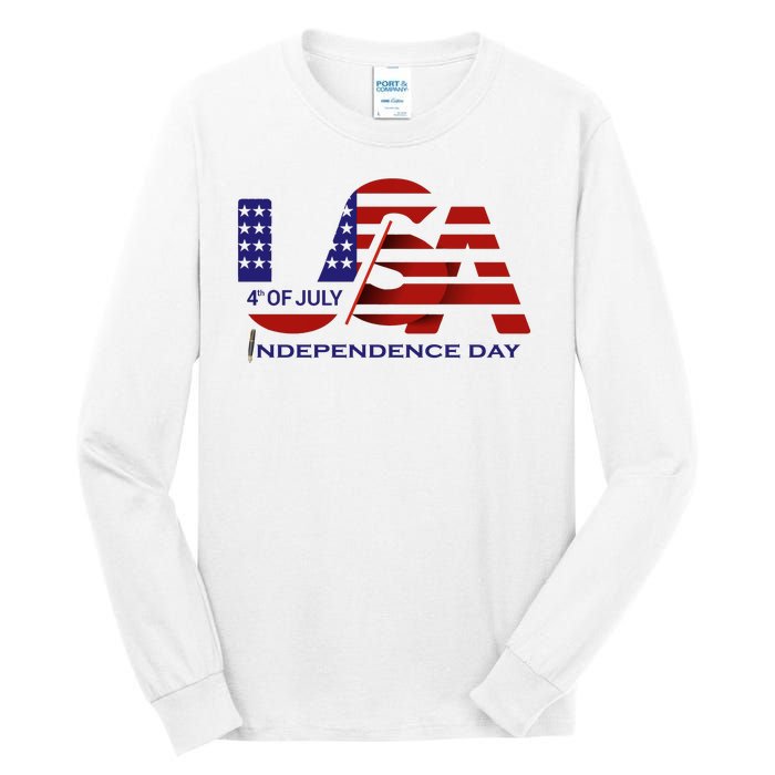 Beautiful 4th Of July Independence Day Tall Long Sleeve T-Shirt