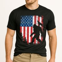 Bigfoot 4th Of July Bald Eagle American USA Flag Patriotic Cooling Performance Crew T-Shirt