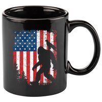 Bigfoot 4th Of July Bald Eagle American USA Flag Patriotic 11oz C Handle Ceramic Mug