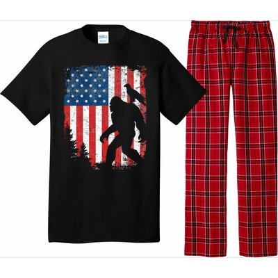 Bigfoot 4th Of July Bald Eagle American USA Flag Patriotic Pajama Set