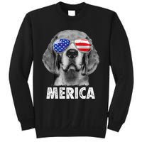 Beagle 4th Of July Merica Sunglasses Usa American Flag Sweatshirt