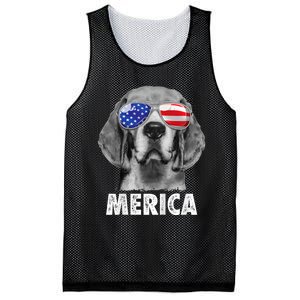 Beagle 4th Of July Merica Sunglasses Usa American Flag Mesh Reversible Basketball Jersey Tank