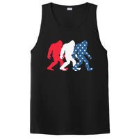 Bigfoot 4th Of July Sasquatch American Flag Patriotic USA PosiCharge Competitor Tank