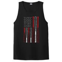 Baseball 4th Of July American Flag Patriotic Sports Player PosiCharge Competitor Tank