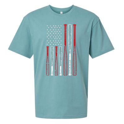 Baseball 4th Of July American Flag Patriotic Sports Player Sueded Cloud Jersey T-Shirt