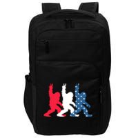 Bigfoot 4th Of July Sasquatch American Flag Patriotic USA Impact Tech Backpack