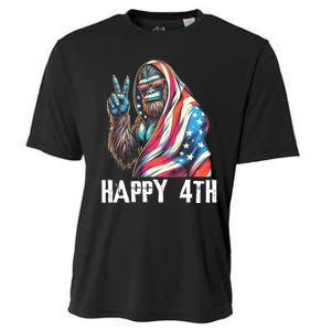 Bigfoot 4th Of July Happy 4th Patriotic Usa Cooling Performance Crew T-Shirt