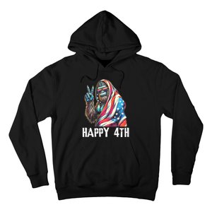 Bigfoot 4th Of July Happy 4th Patriotic Usa Hoodie