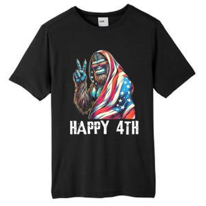 Bigfoot 4th Of July Happy 4th Patriotic Usa Tall Fusion ChromaSoft Performance T-Shirt