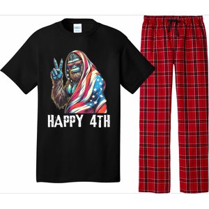 Bigfoot 4th Of July Happy 4th Patriotic Usa Pajama Set