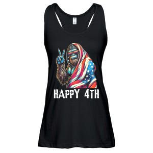 Bigfoot 4th Of July Happy 4th Patriotic Usa Ladies Essential Flowy Tank