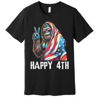 Bigfoot 4th Of July Happy 4th Patriotic Usa Premium T-Shirt