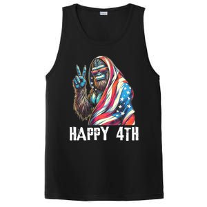 Bigfoot 4th Of July Happy 4th Patriotic Usa PosiCharge Competitor Tank