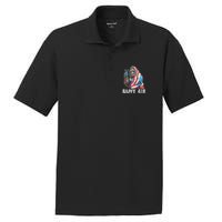 Bigfoot 4th Of July Happy 4th Patriotic Usa PosiCharge RacerMesh Polo