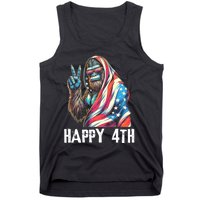 Bigfoot 4th Of July Happy 4th Patriotic Usa Tank Top