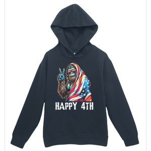 Bigfoot 4th Of July Happy 4th Patriotic Usa Urban Pullover Hoodie