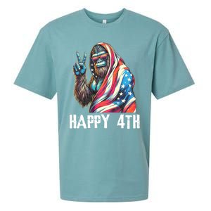 Bigfoot 4th Of July Happy 4th Patriotic Usa Sueded Cloud Jersey T-Shirt