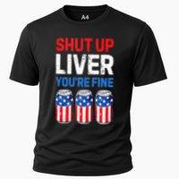 Beer 4th Of July Shut Up Liver You're Fine Drinking Mug Cooling Performance Crew T-Shirt