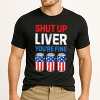 Beer 4th Of July Shut Up Liver You're Fine Drinking Mug Cooling Performance Crew T-Shirt