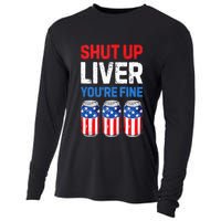 Beer 4th Of July Shut Up Liver You're Fine Drinking Mug Cooling Performance Long Sleeve Crew