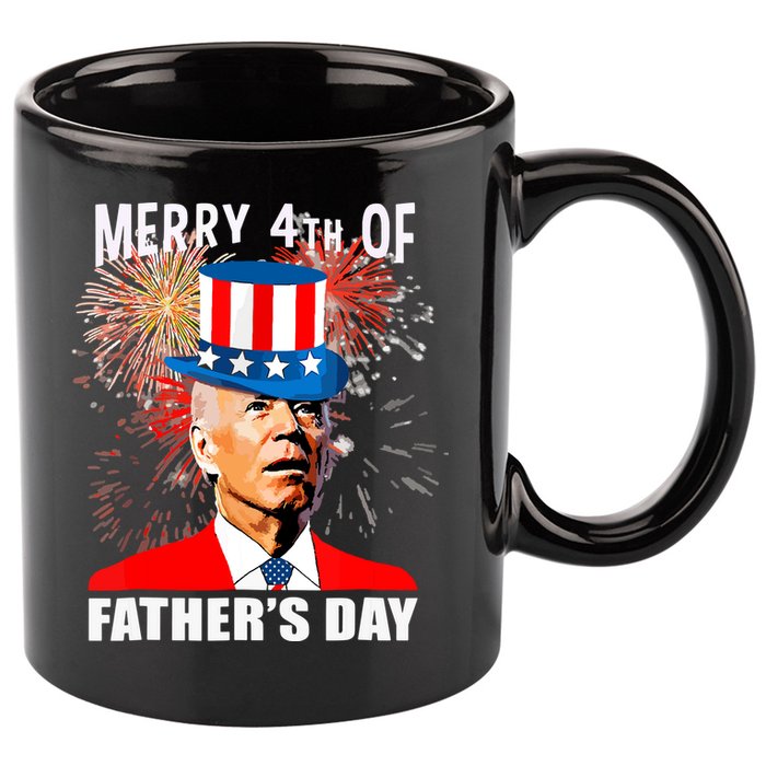 Biden 4th Of July Joe Biden Happy Father's Day Funny 11oz C Handle Ceramic Mug