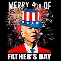 Biden 4th Of July Joe Biden Happy Father's Day Funny Cropped Pullover Crew
