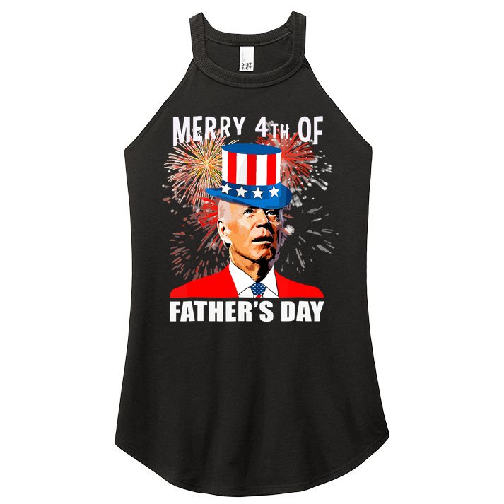 Biden 4th Of July Joe Biden Happy Father's Day Funny Women's Perfect Tri Rocker Tank