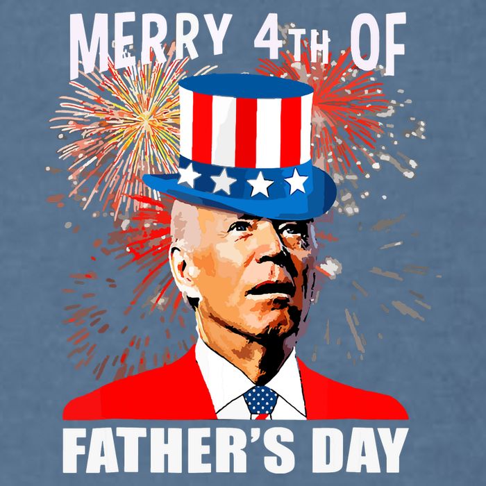 Biden 4th Of July Joe Biden Happy Father's Day Funny Garment-Dyed Sweatshirt
