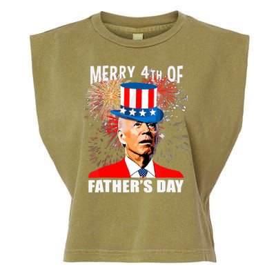 Biden 4th Of July Joe Biden Happy Father's Day Funny Garment-Dyed Women's Muscle Tee