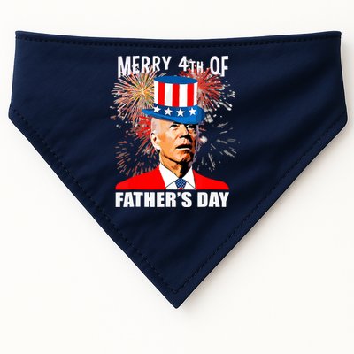 Biden 4th Of July Joe Biden Happy Father's Day Funny USA-Made Doggie Bandana